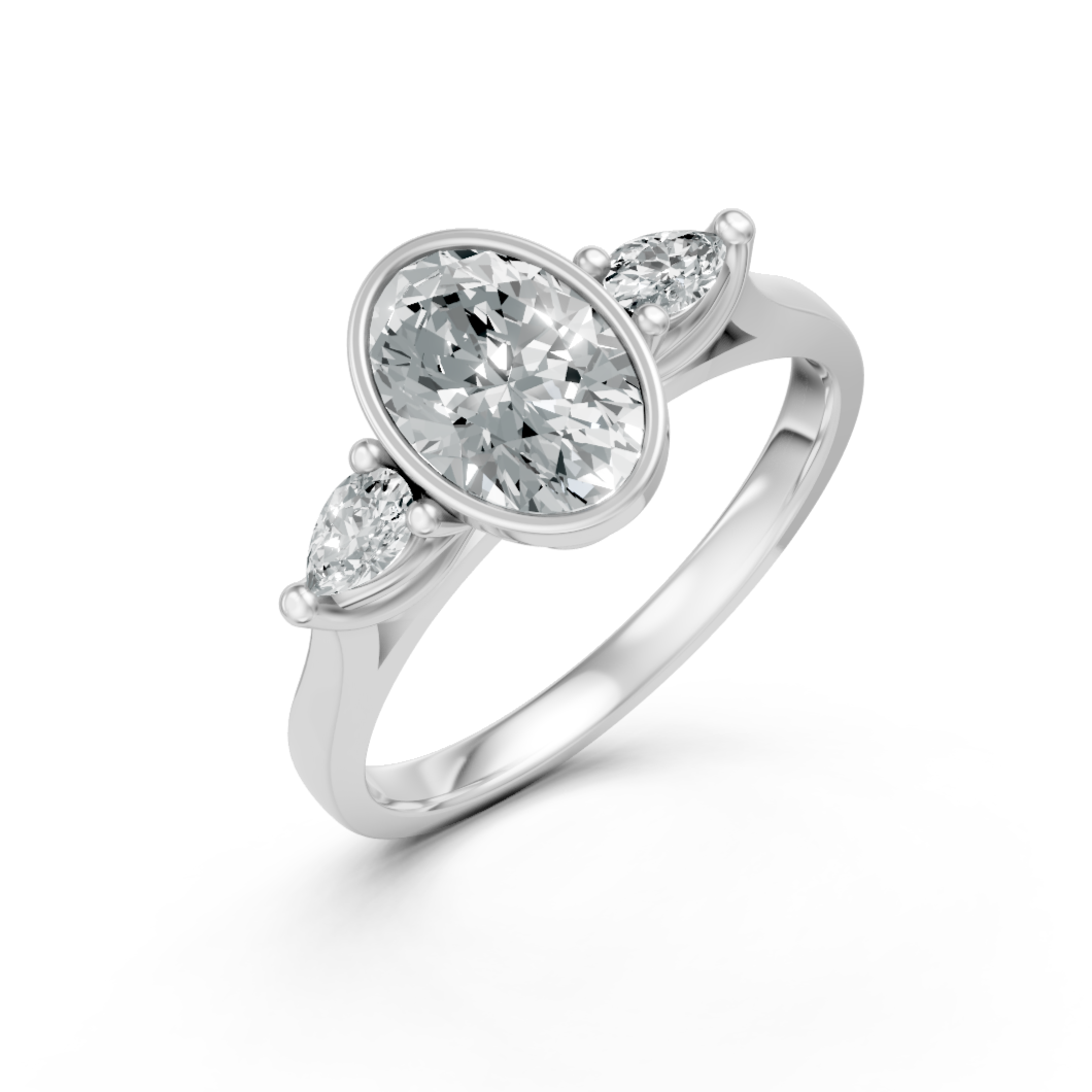 Lab Grown Diamond 3 Stone Ring