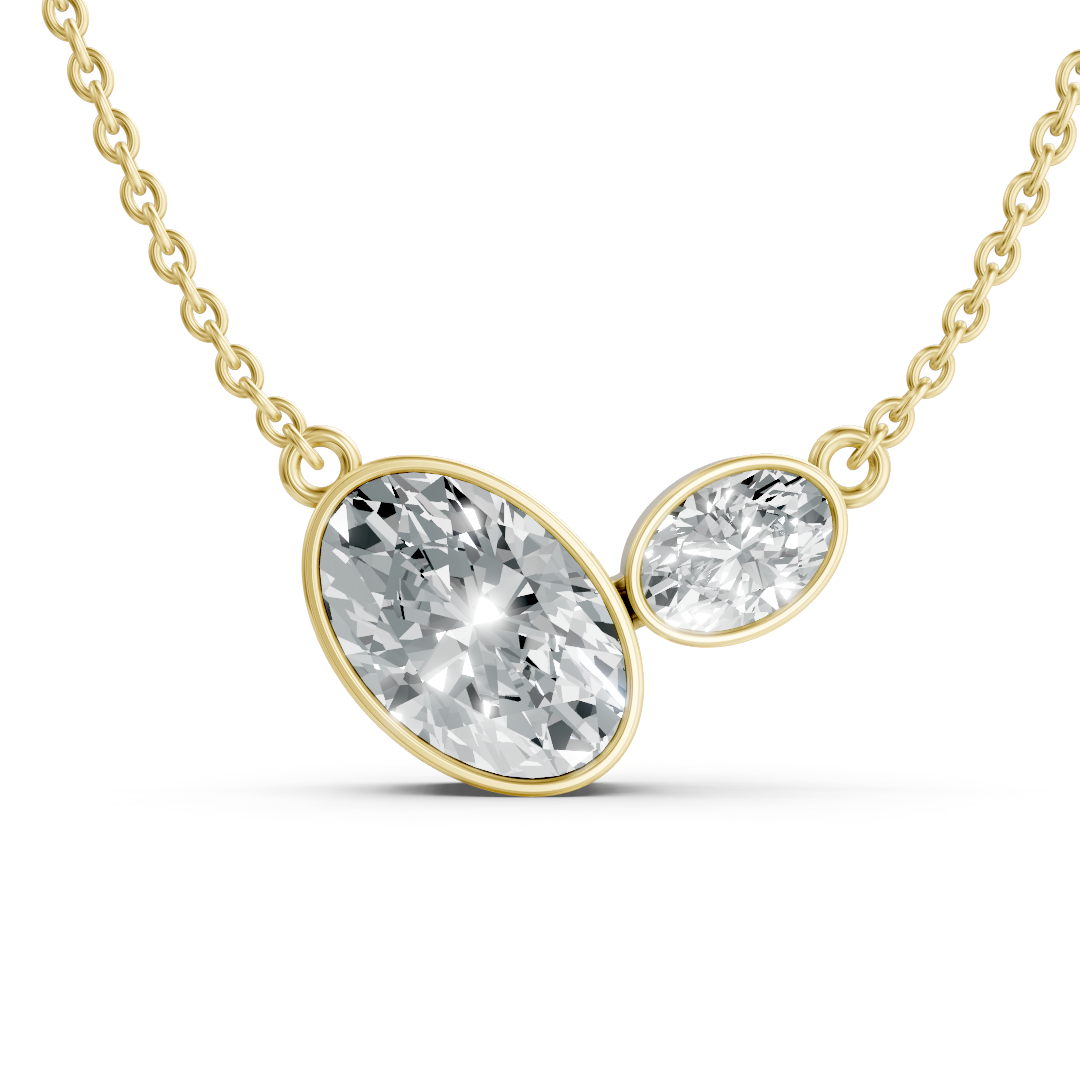 Lab Diamond 2 Stone Pendant