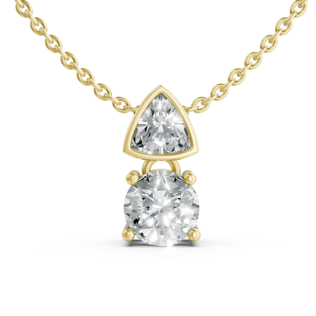Lab Diamond 2 Stone Drop Pendant