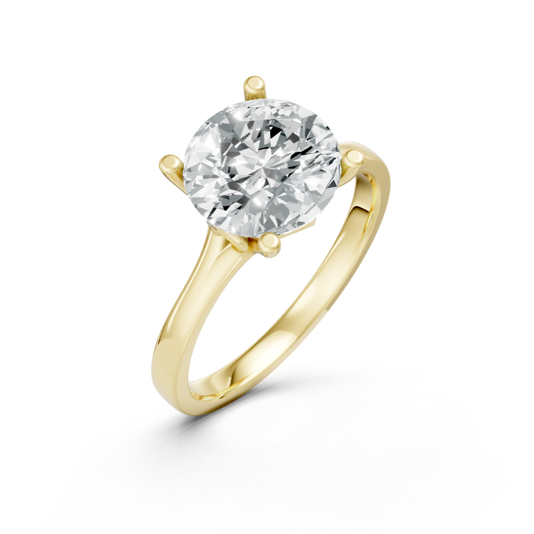 Lab Grown Diamond Round Single Stone Ring