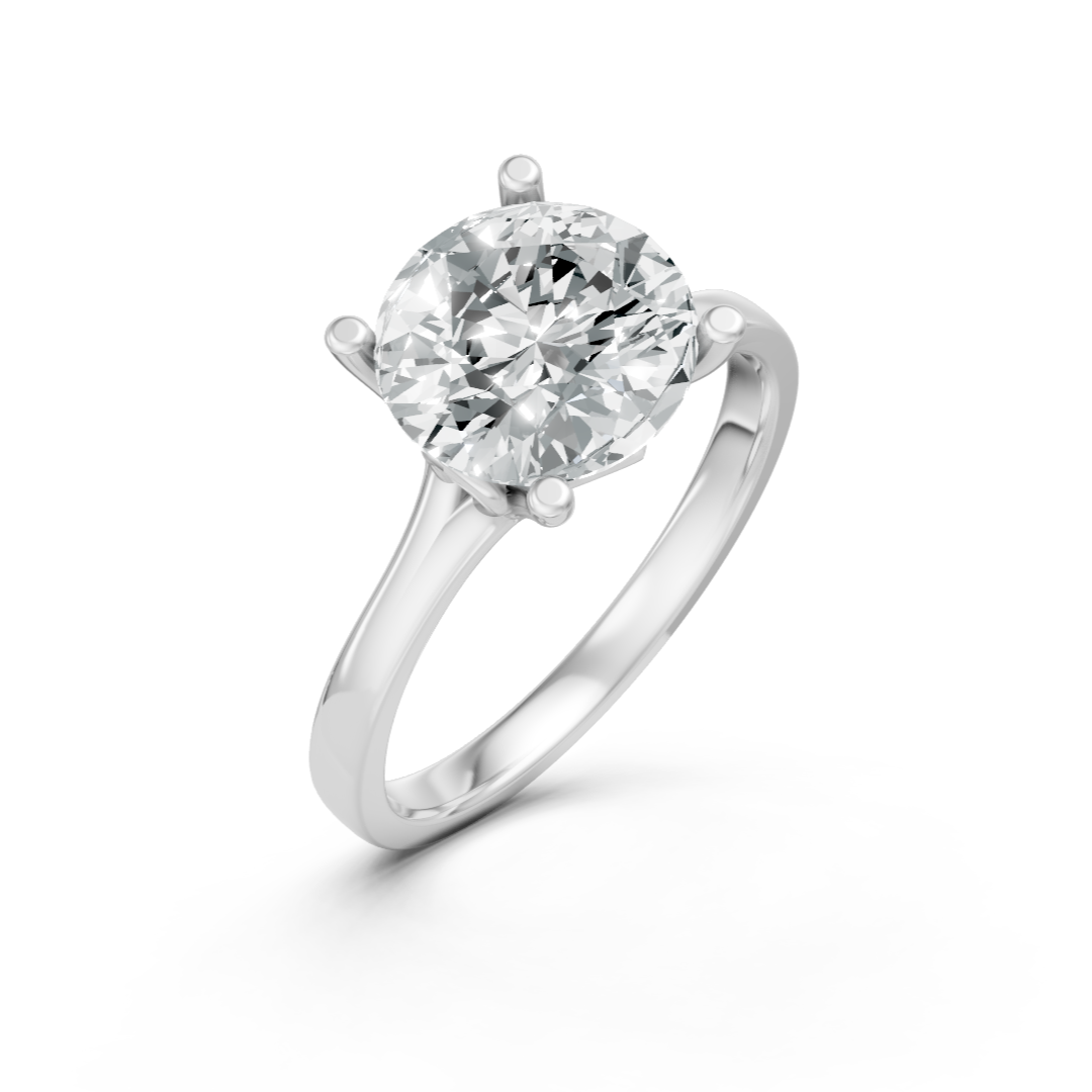 Lab Grown Diamond Round Single Stone Ring