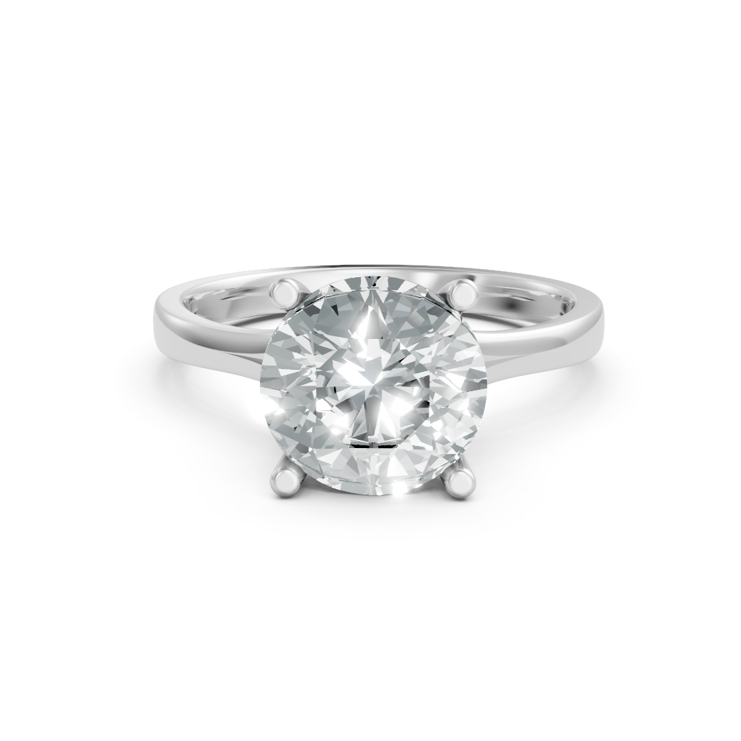 Lab Grown Diamond Round Single Stone Ring