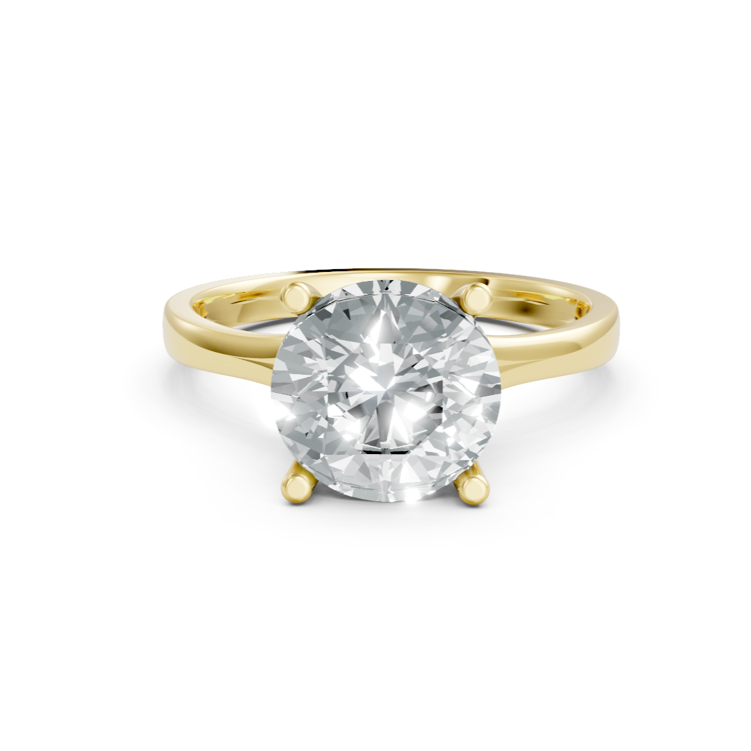 Lab Grown Diamond Round Single Stone Ring