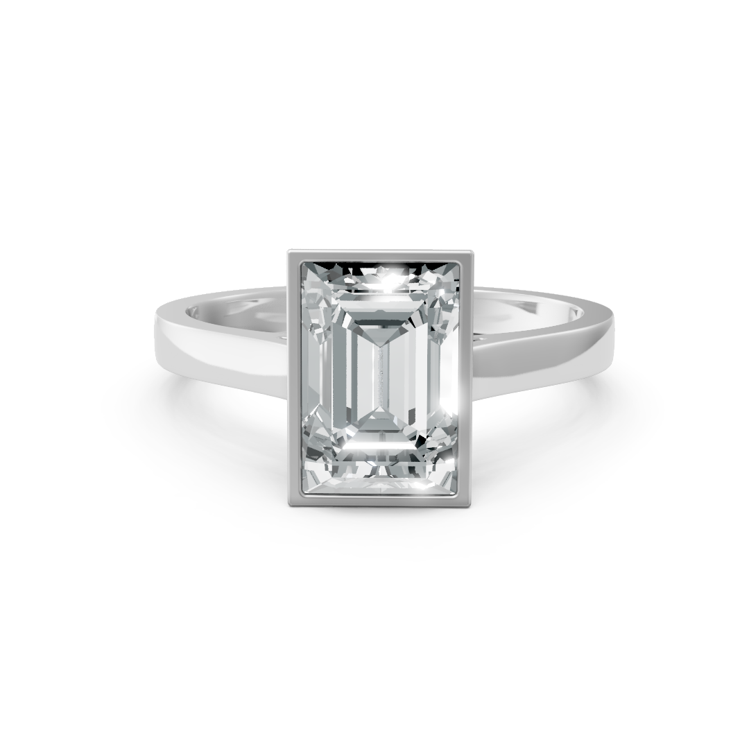 Lab Grown Diamond Baguette Cut Single Stone Ring