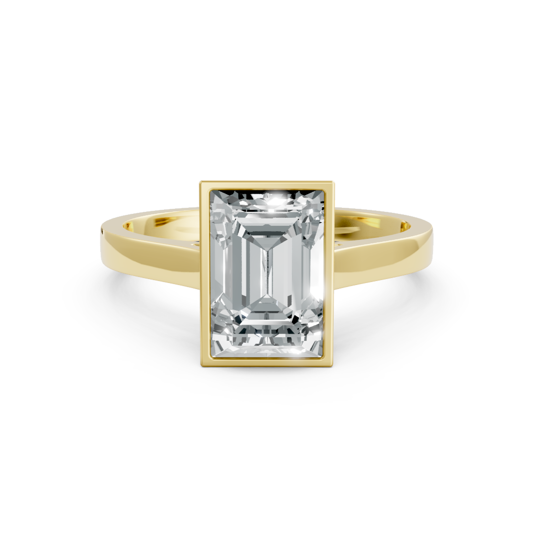Lab Grown Diamond Baguette Cut Single Stone Ring