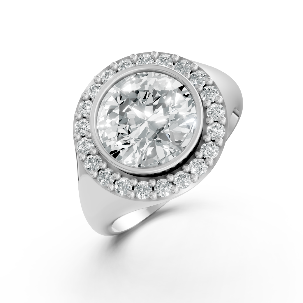 Lab Grown Diamond Round Halo Ring