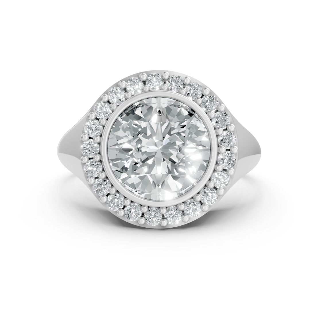 Lab Grown Diamond Round Halo Ring