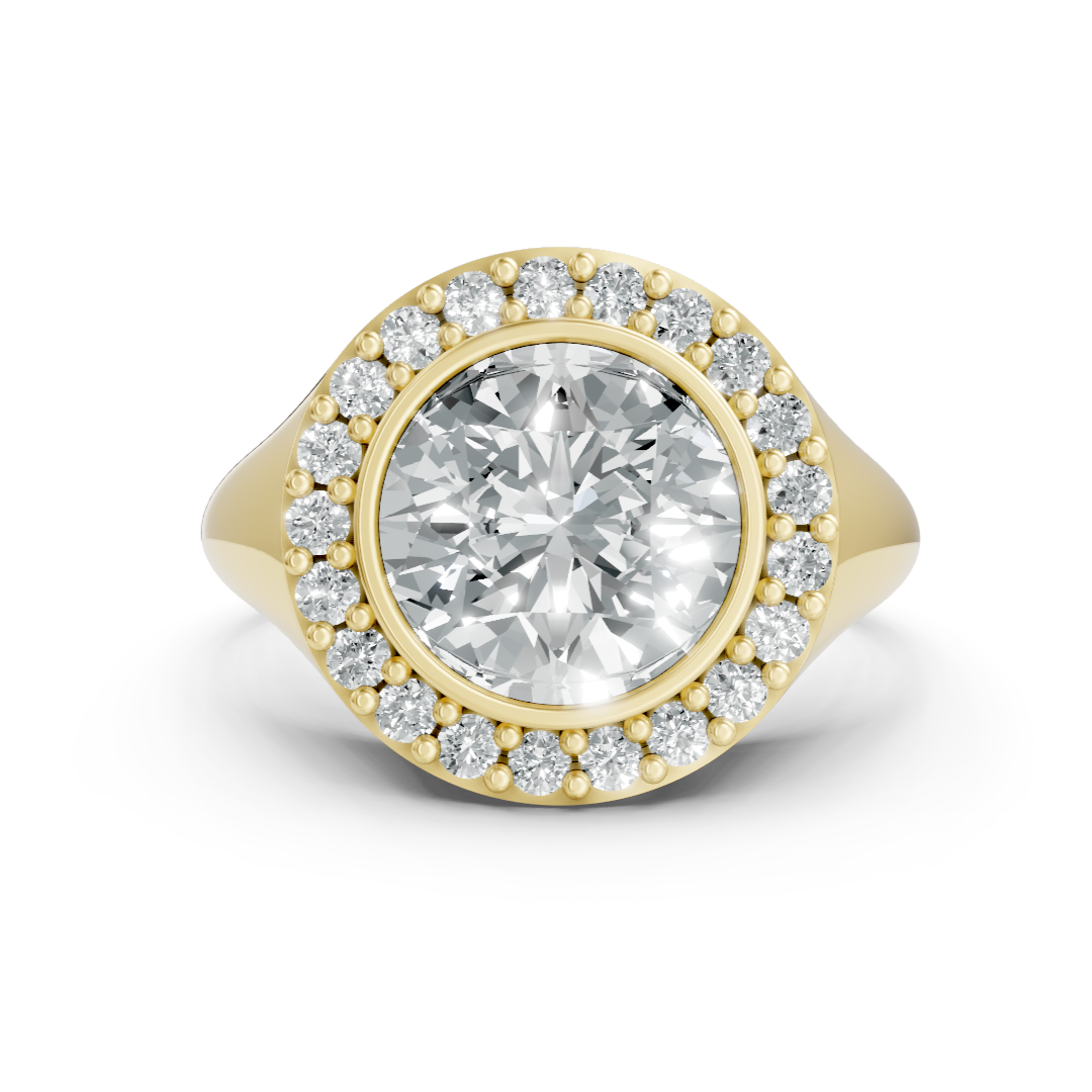 Lab Grown Diamond Round Halo Ring