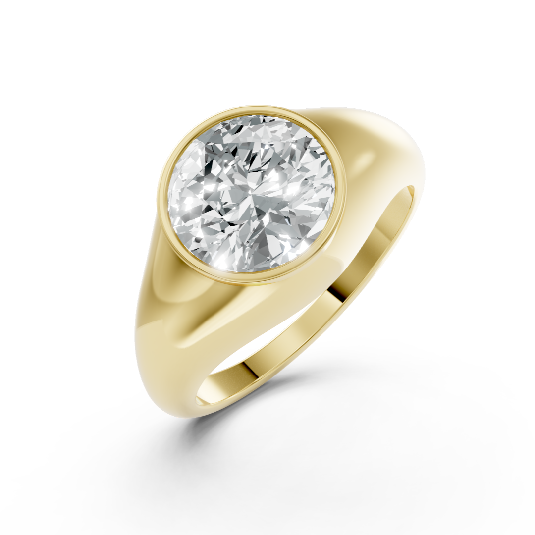 Lab Grown Diamond Round Single Stone Ring