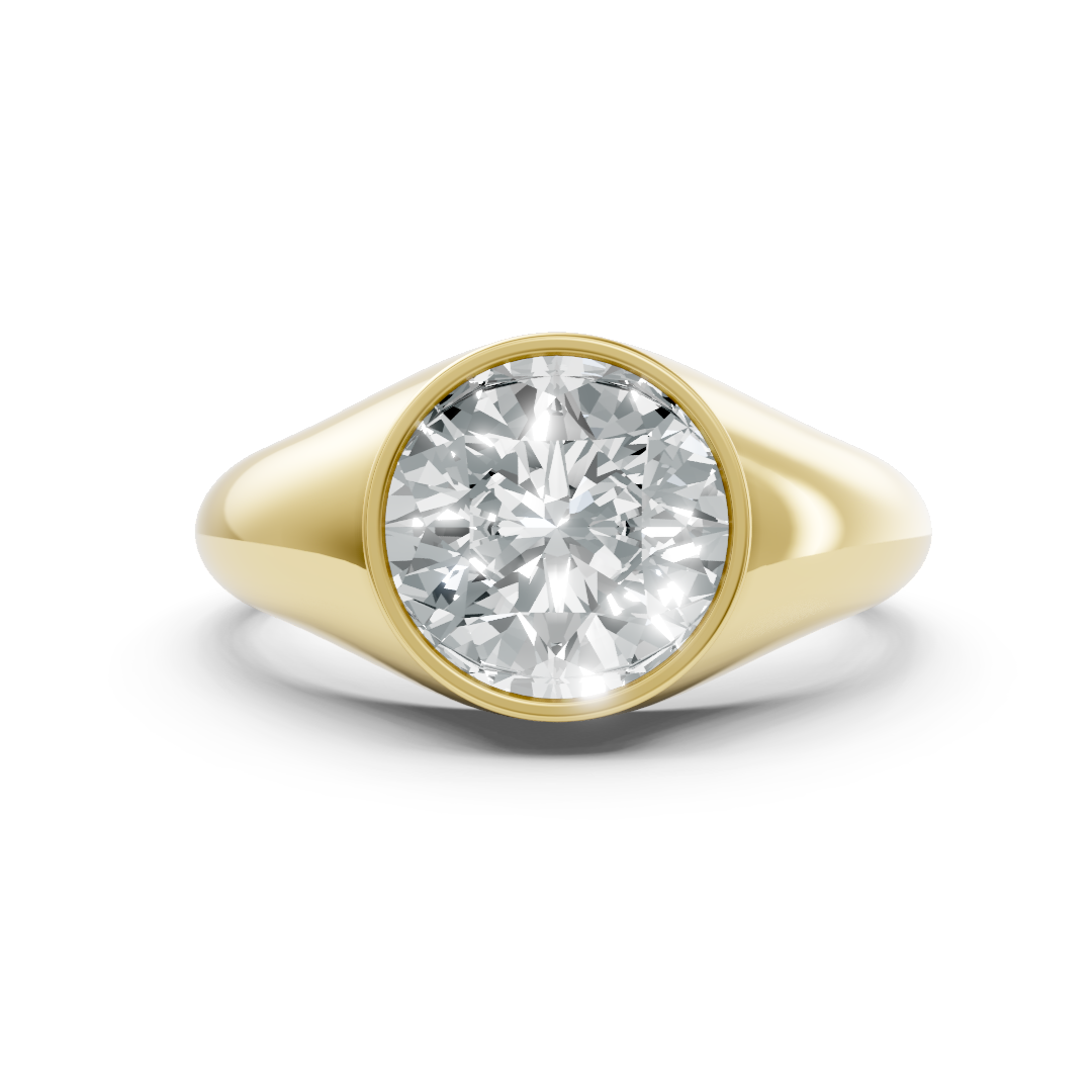 Lab Grown Diamond Round Single Stone Ring