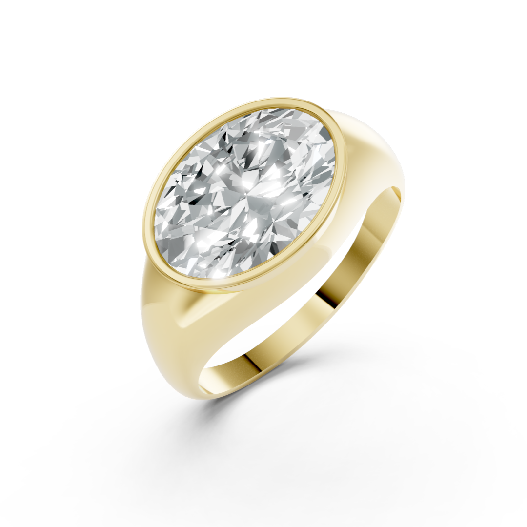 Lab Grown Diamond Oval East West Ring