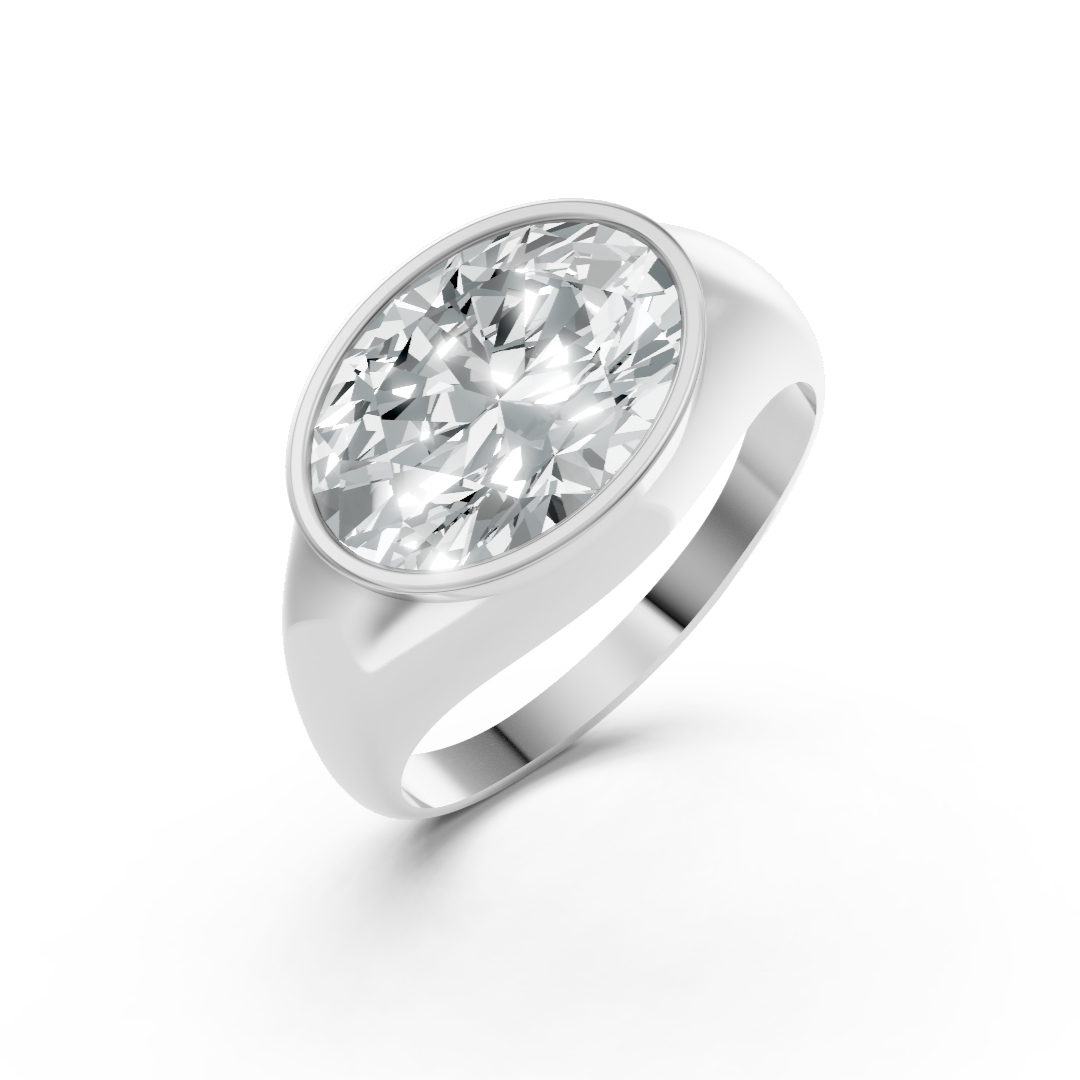 Lab Grown Diamond Oval East West Ring