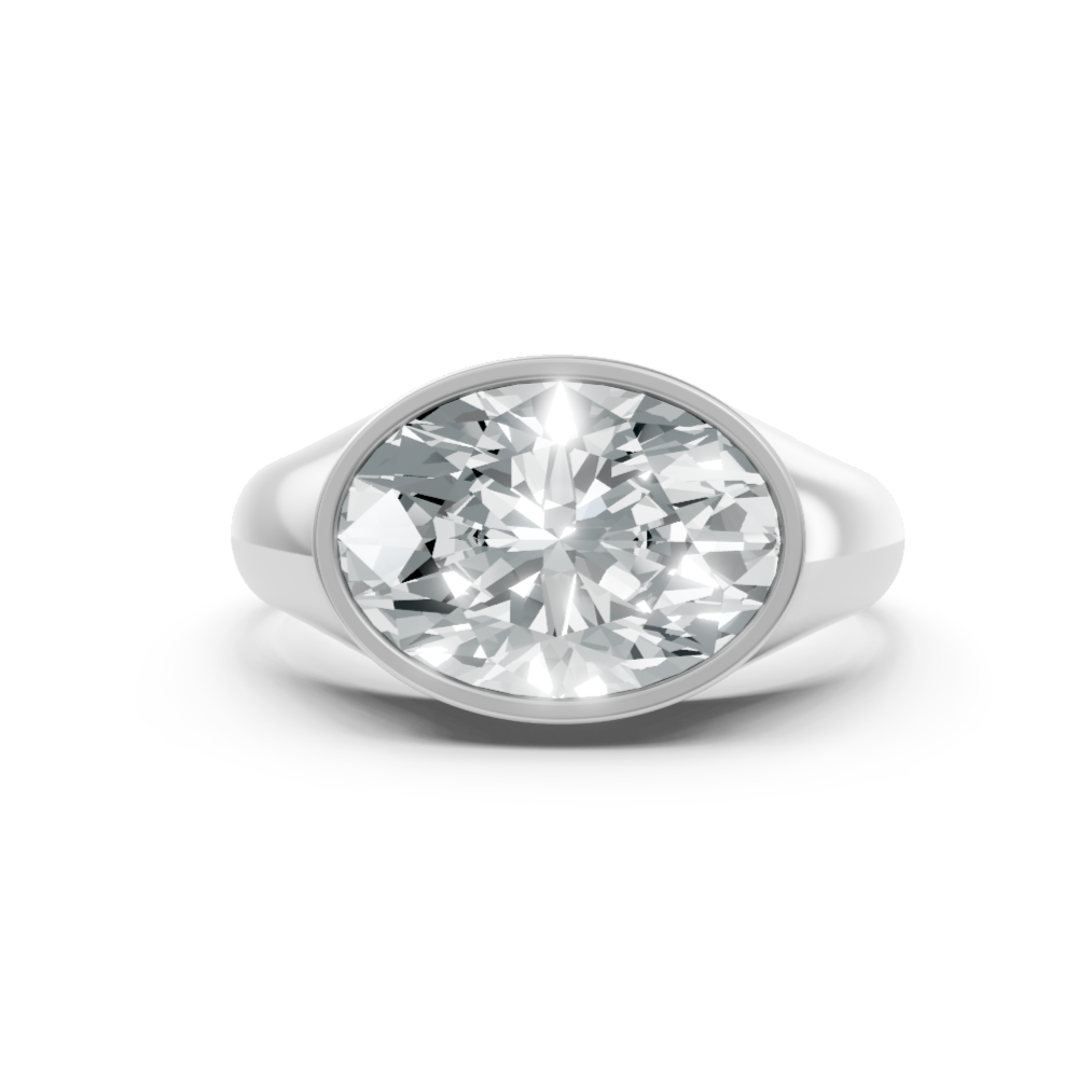 Lab Grown Diamond Oval East West Ring