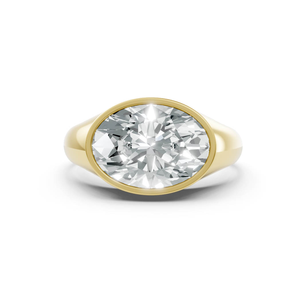 Lab Grown Diamond Oval East West Ring