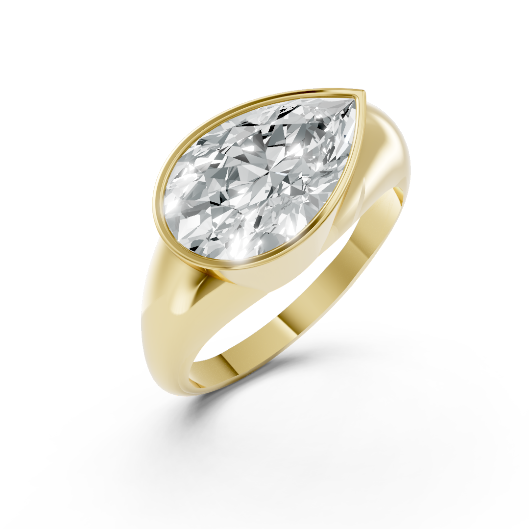 Lab Grown Diamond Pear East West Ring