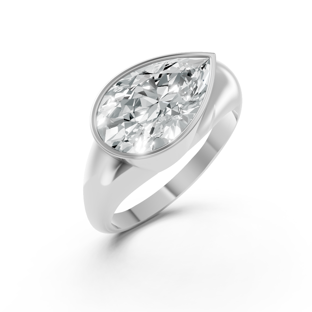 Lab Grown Diamond Pear East West Ring