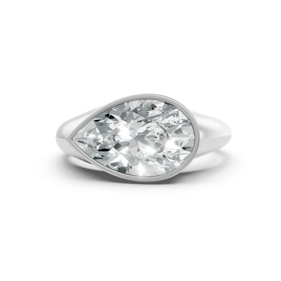 Lab Grown Diamond Pear East West Ring