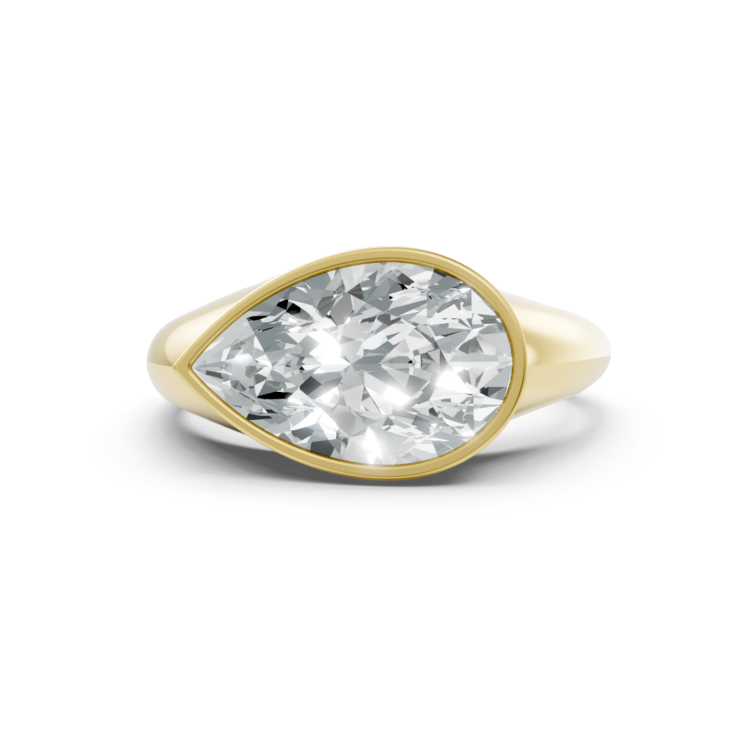 Lab Grown Diamond Pear East West Ring