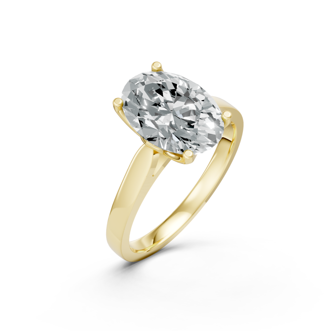 Lab Grown Diamond Oval Single Stone Ring