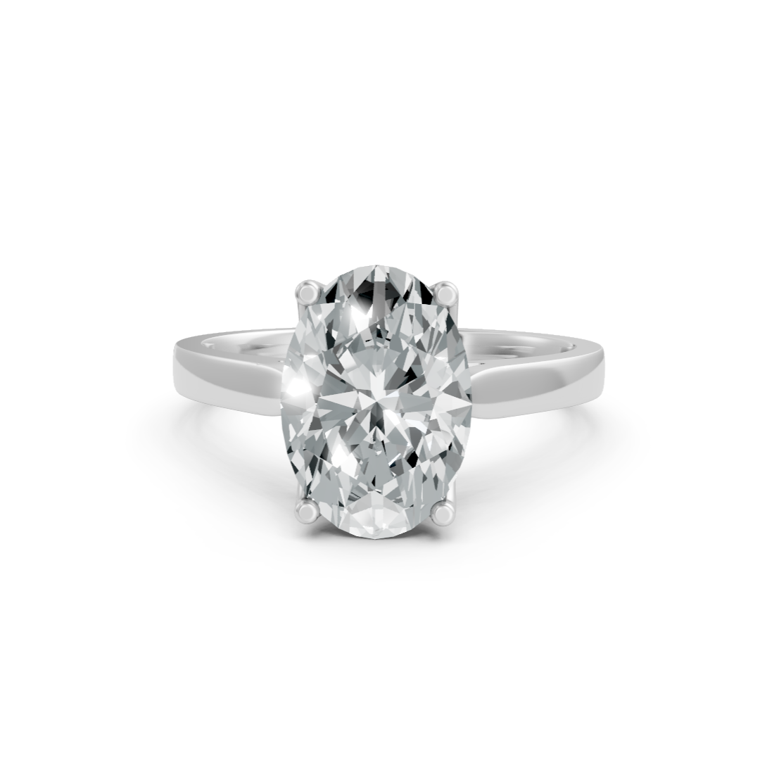 Lab Grown Diamond Oval Single Stone Ring