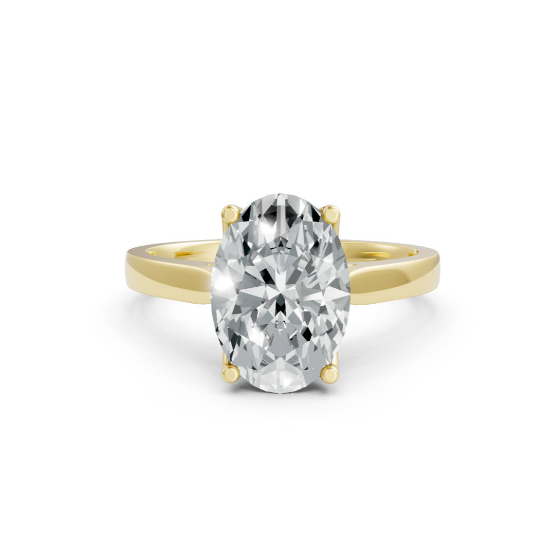 Lab Grown Diamond Oval Single Stone Ring