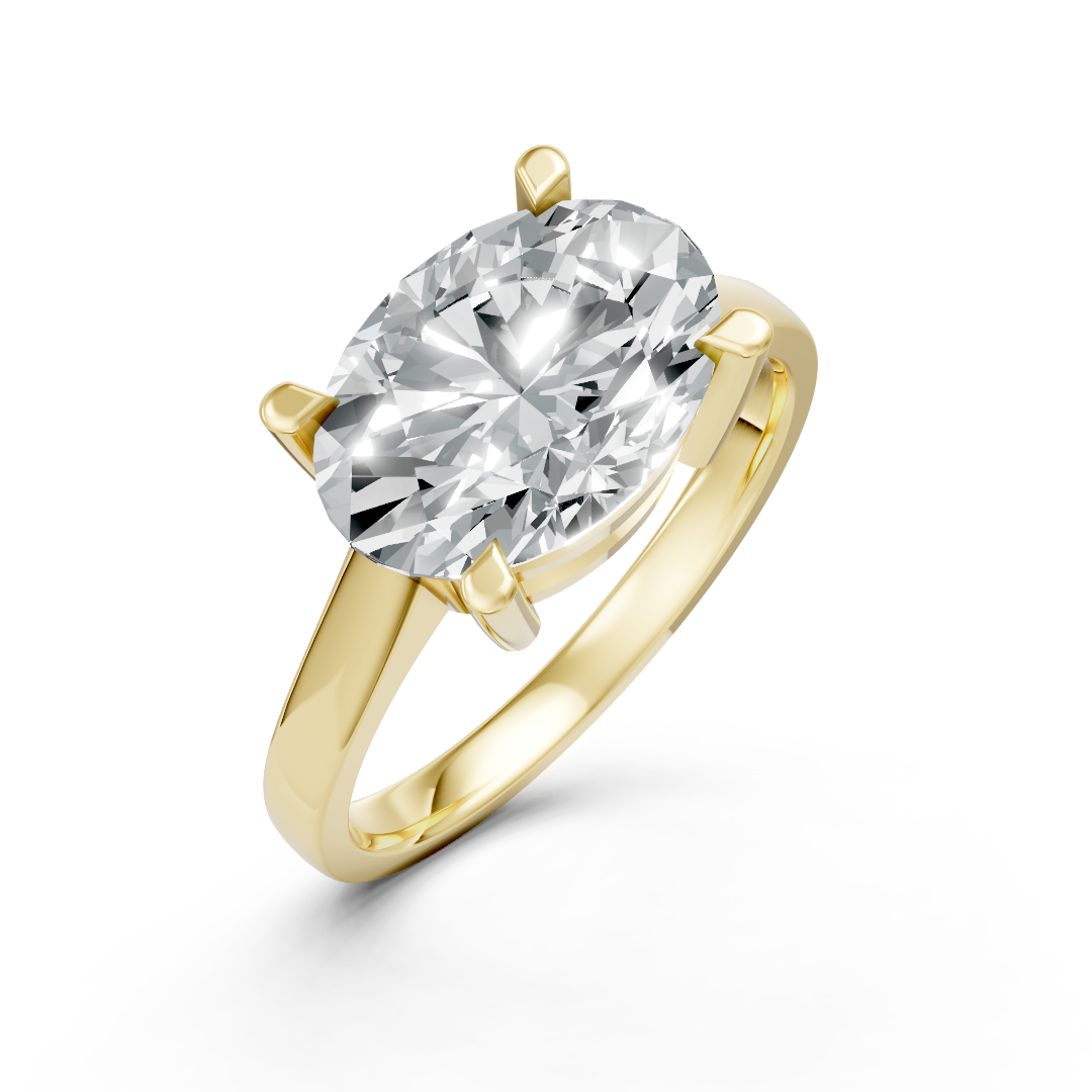 Lab Grown Diamond Oval East West Ring