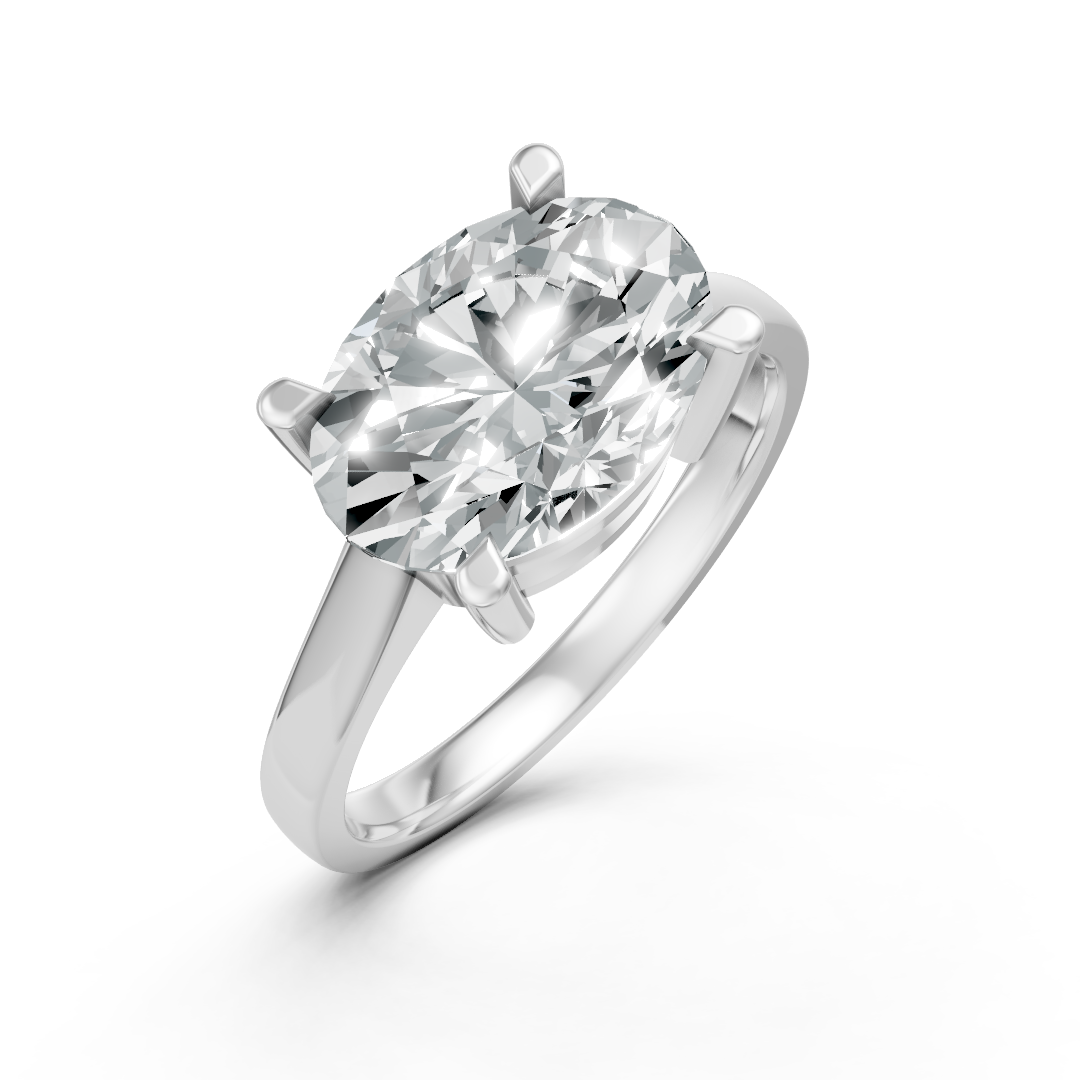 Lab Grown Diamond Oval East West Ring