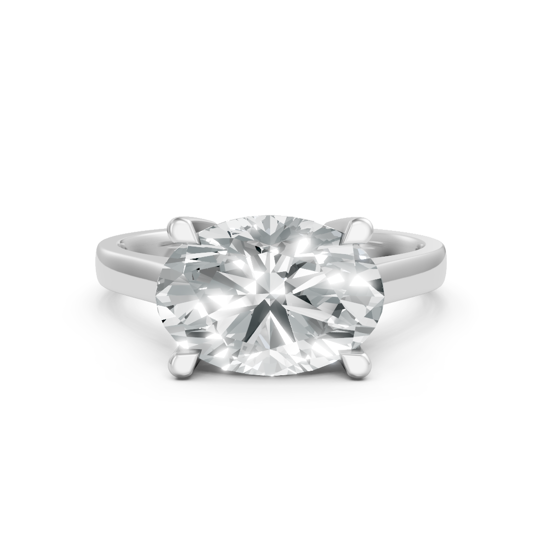 Lab Grown Diamond Oval East West Ring