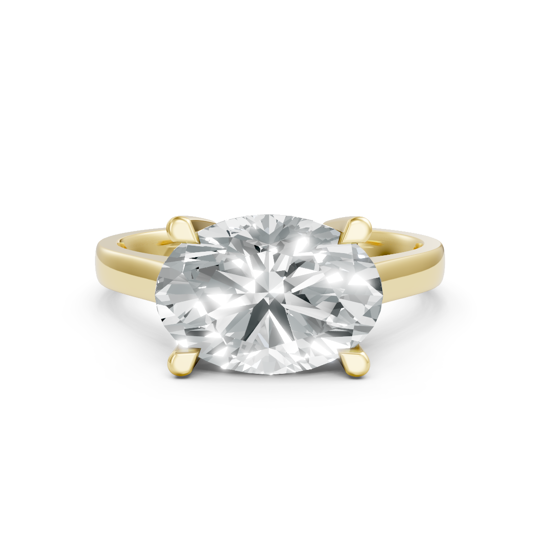Lab Grown Diamond Oval East West Ring