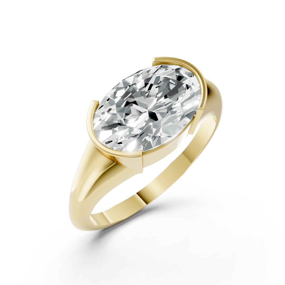 Lab Grown Diamond Oval East West Ring