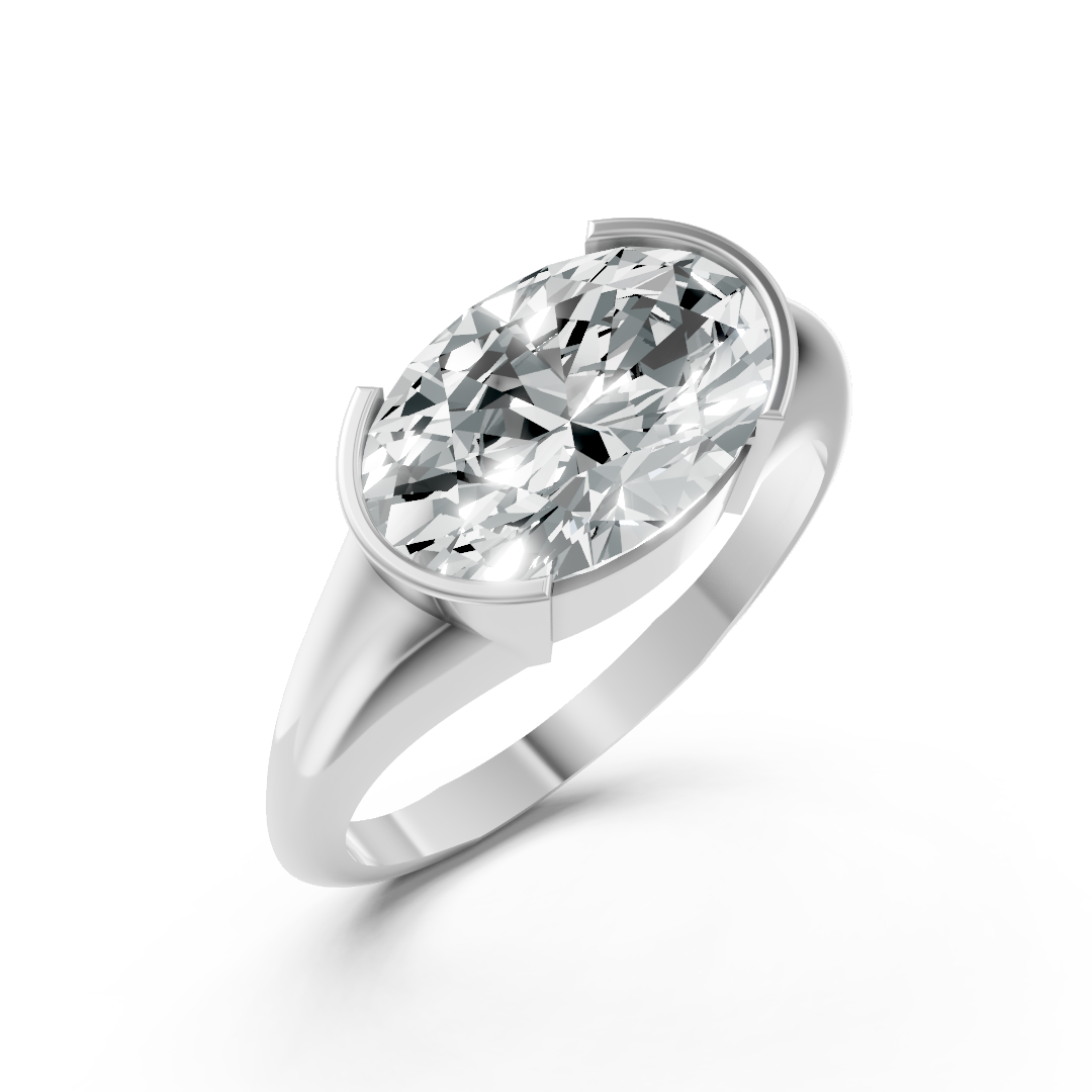 Lab Grown Diamond Oval East West Ring