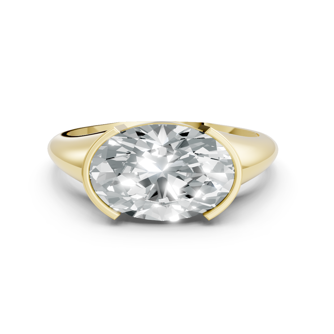 Lab Grown Diamond Oval East West Ring