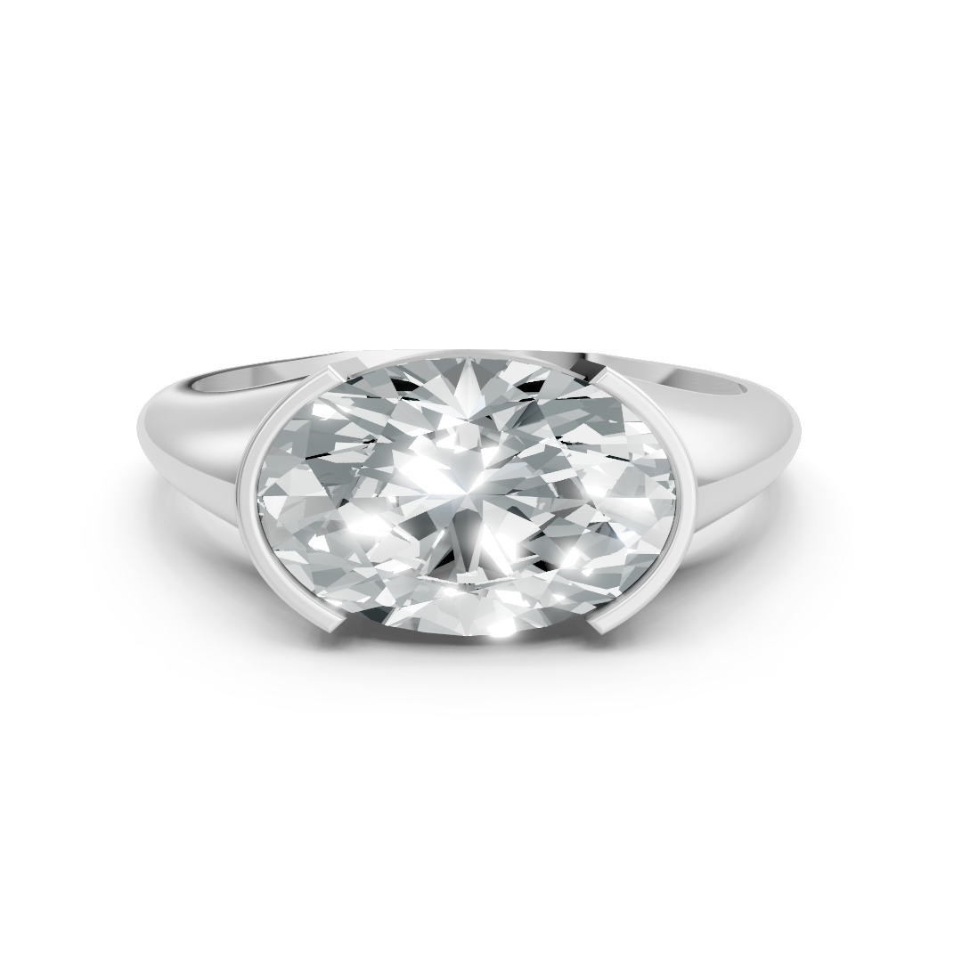 Lab Grown Diamond Oval East West Ring
