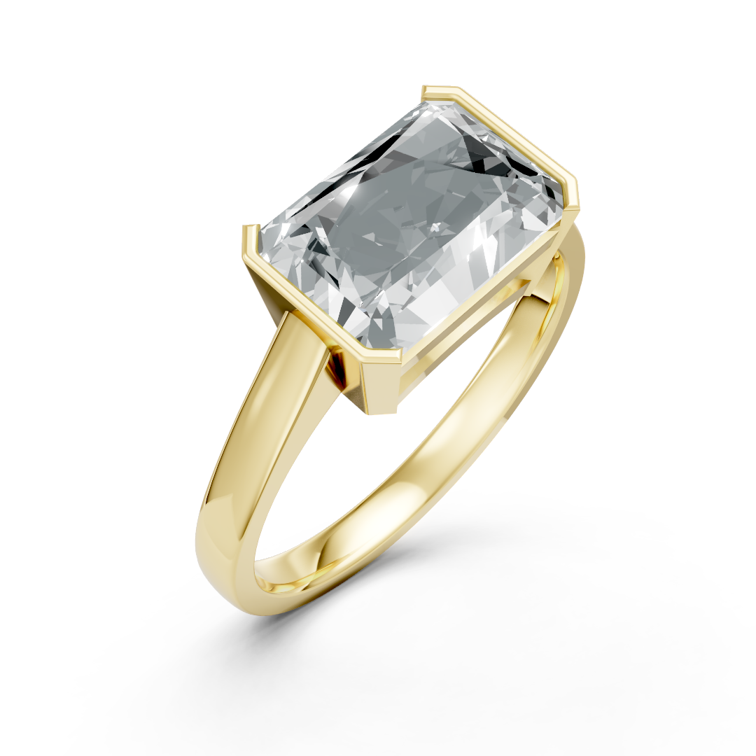Lab Grown Diamond Radiant East West Ring