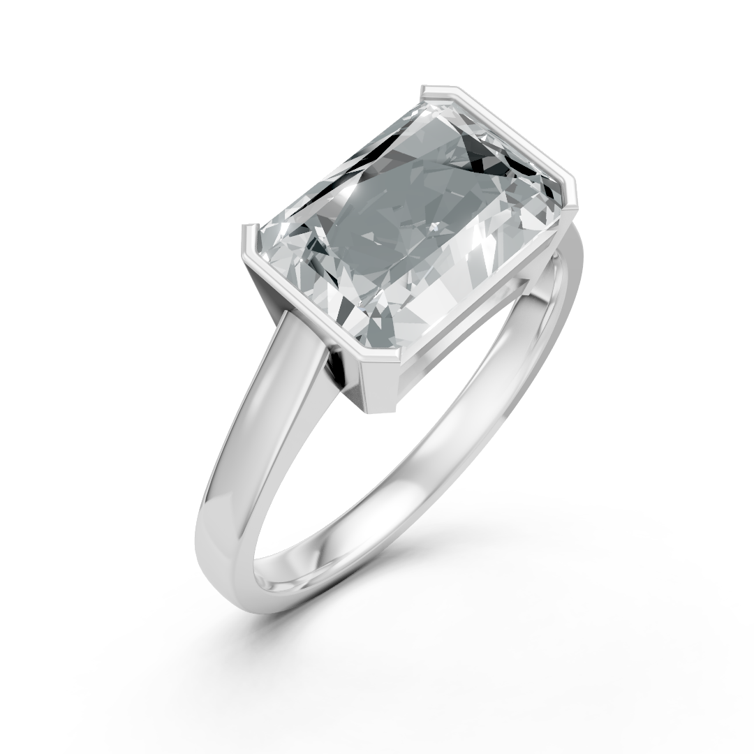 Lab Grown Diamond Radiant East West Ring