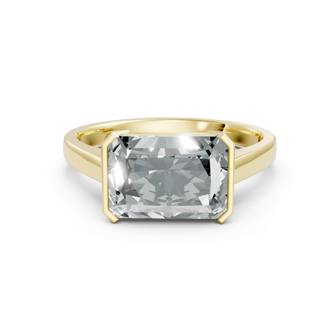Lab Grown Diamond Radiant East West Ring