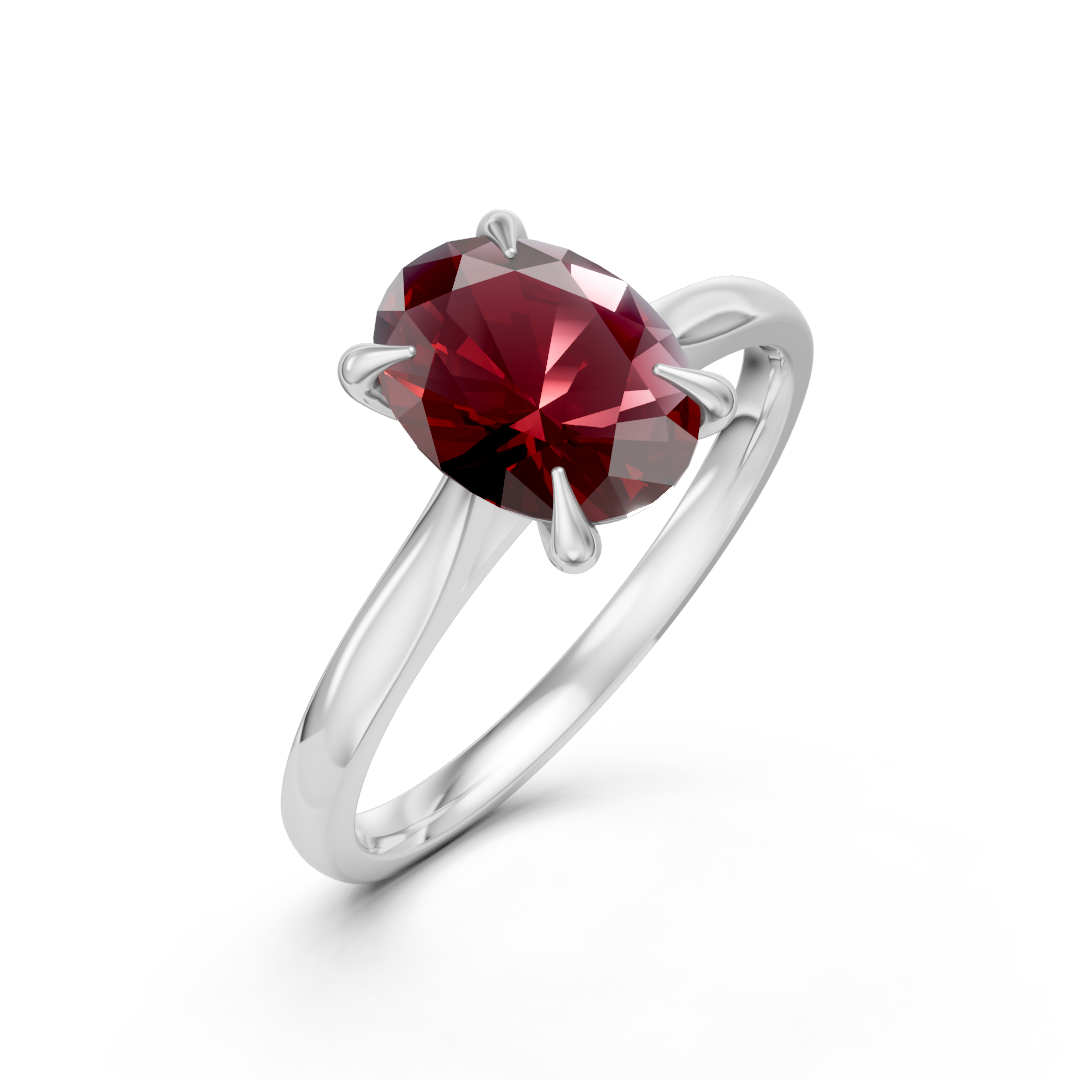 Lab Grown Gemstone Single Stone Ring