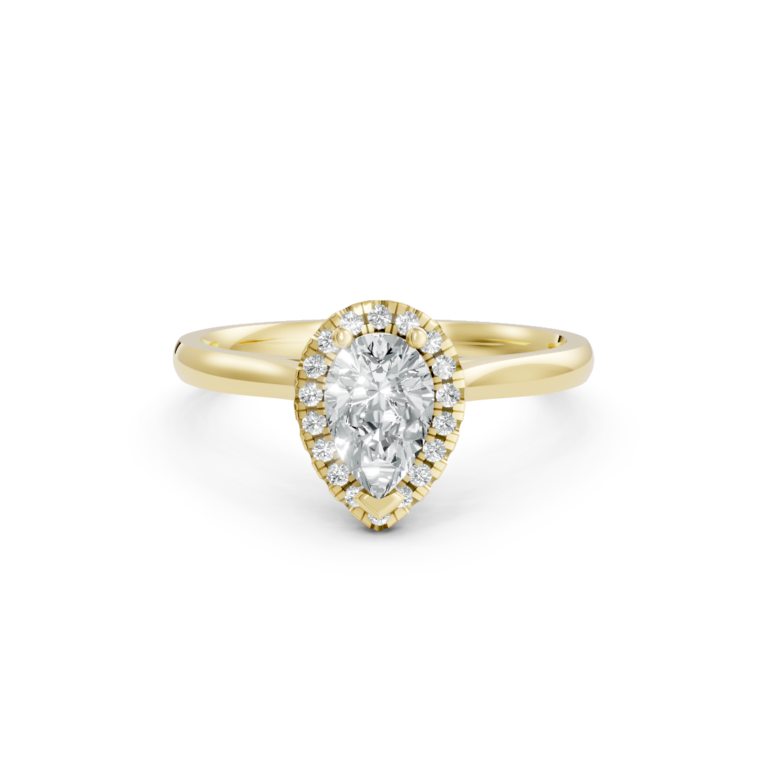 Lab Grown Diamond Pear Halo Ring