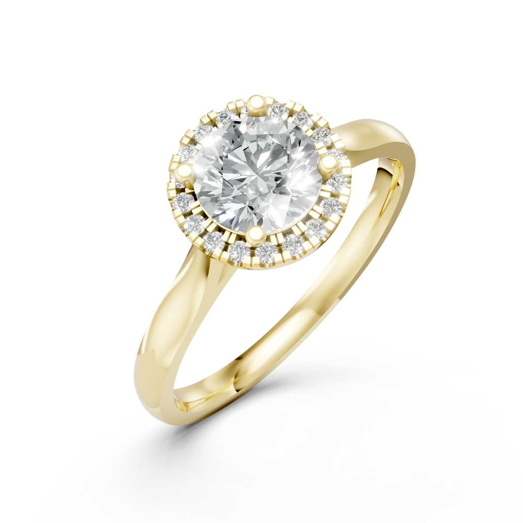 Lab Grown Diamond Round Halo Ring