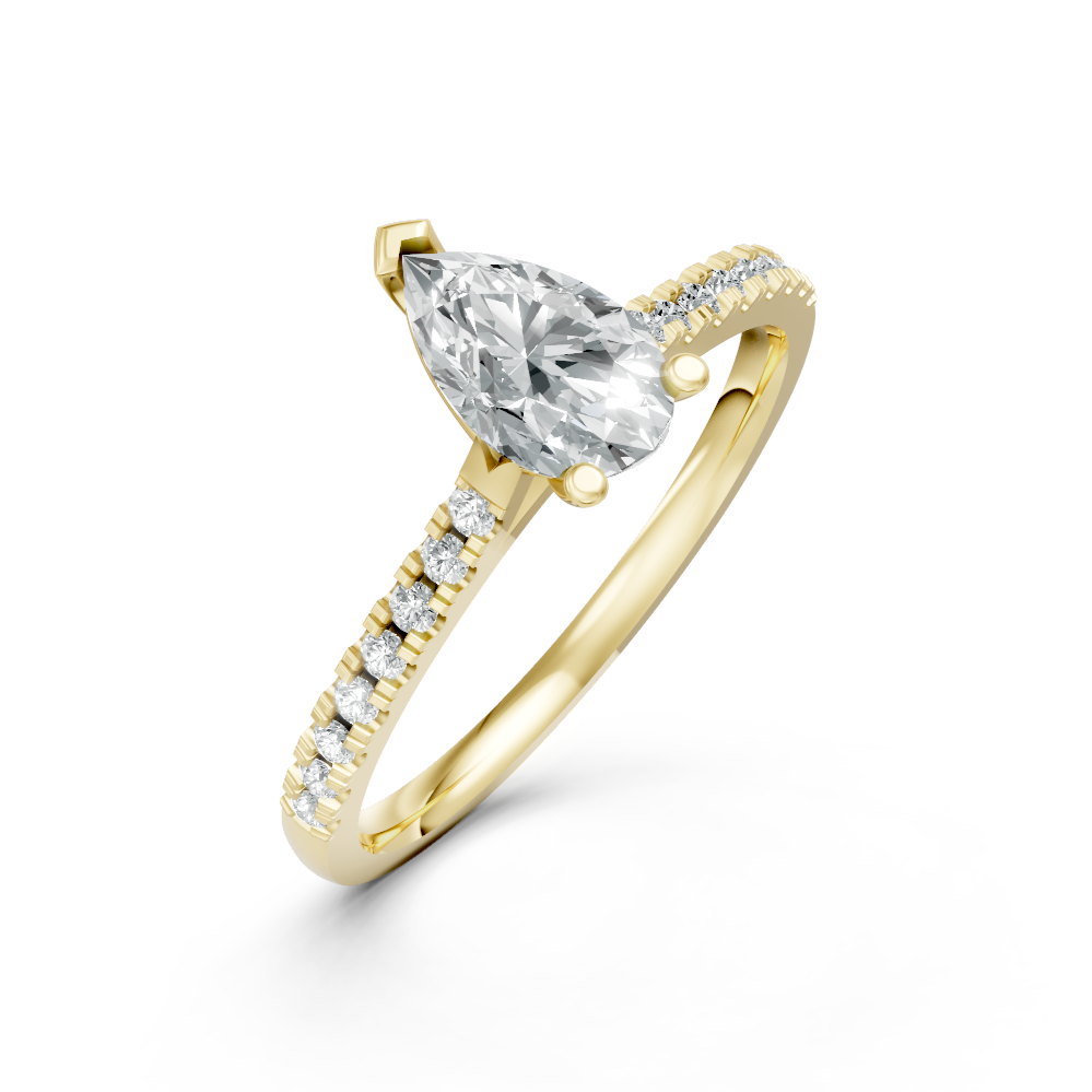 Lab Grown Diamond Pear Shoulder Set Ring