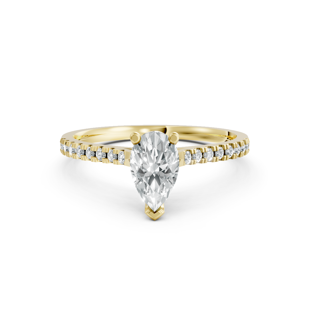 Lab Grown Diamond Pear Shoulder Set Ring