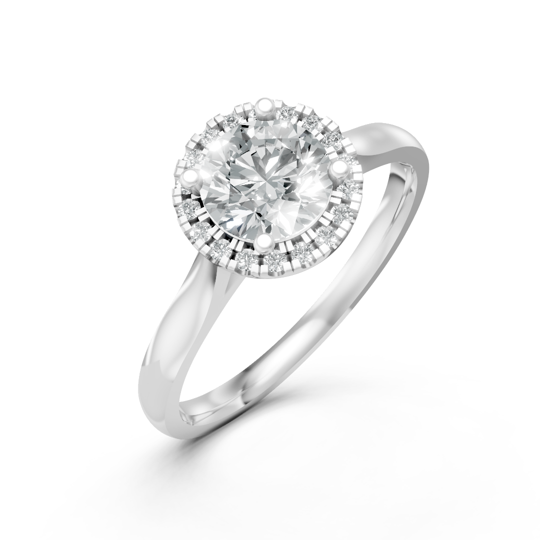 Lab Grown Diamond Round Halo Ring