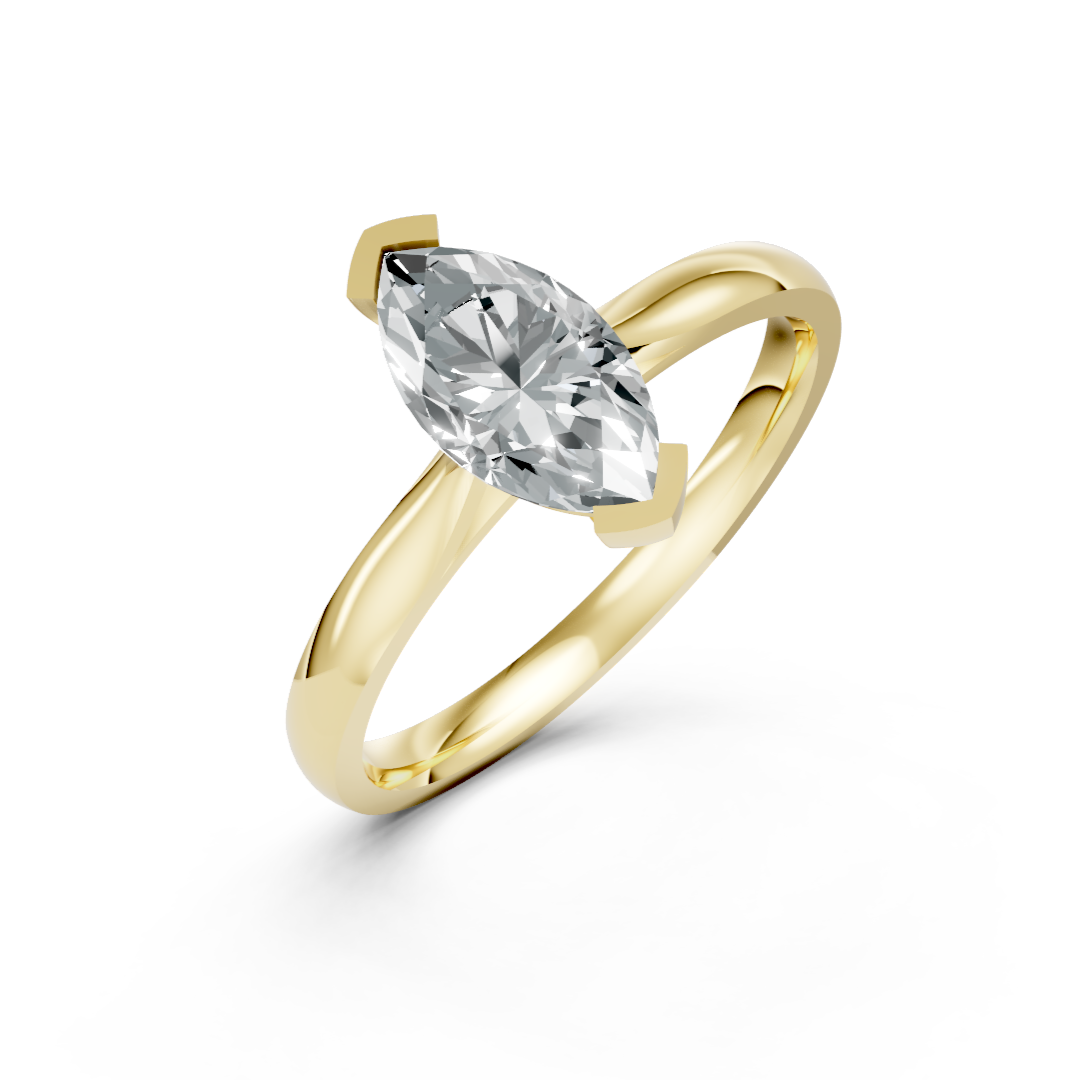 Lab Grown Diamond Marquise Single Stone Ring
