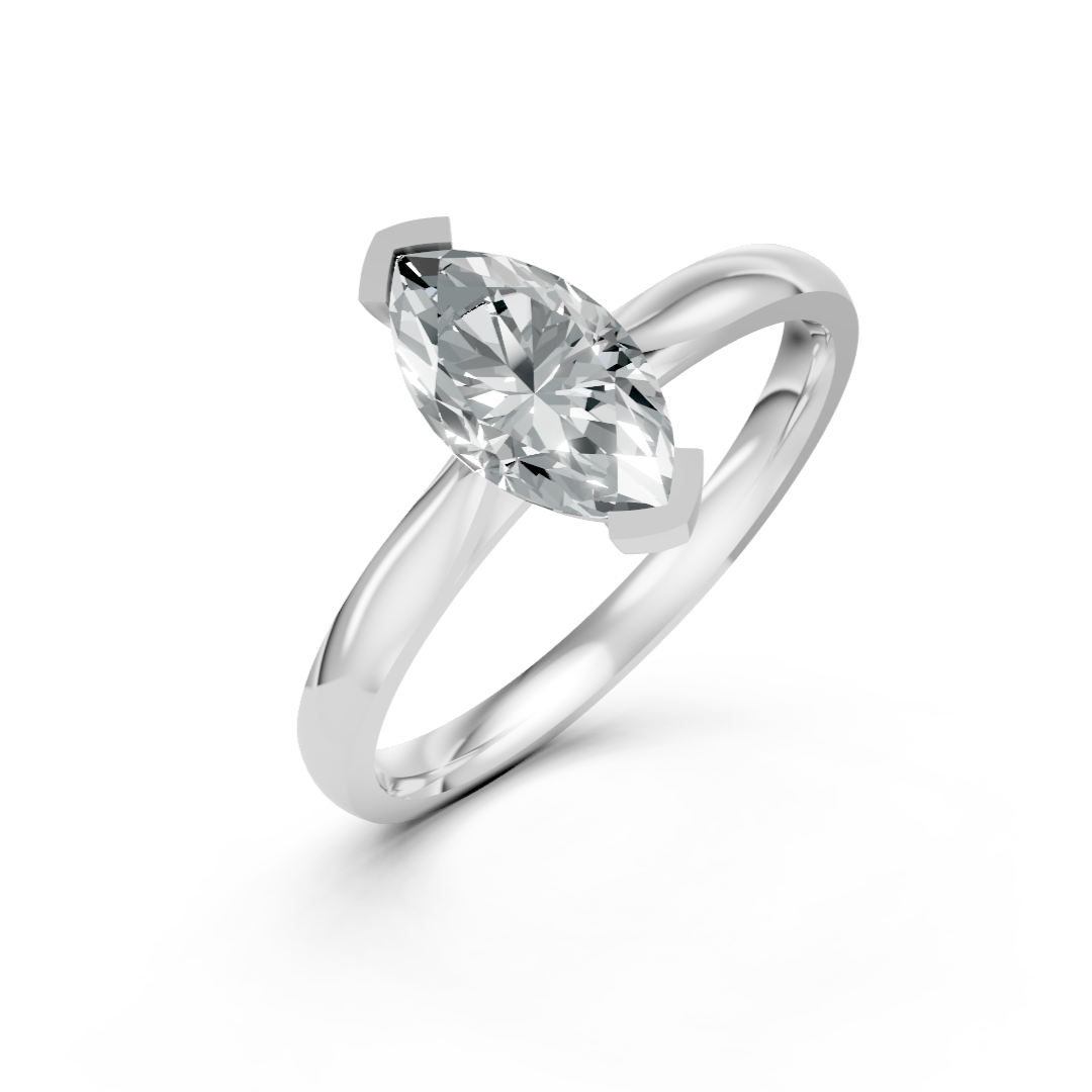 Lab Grown Diamond Marquise Single Stone Ring