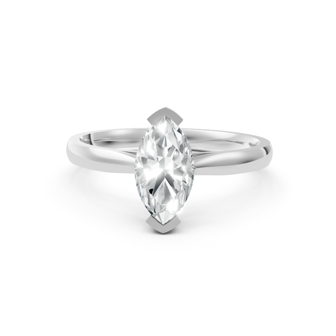 Lab Grown Diamond Marquise Single Stone Ring