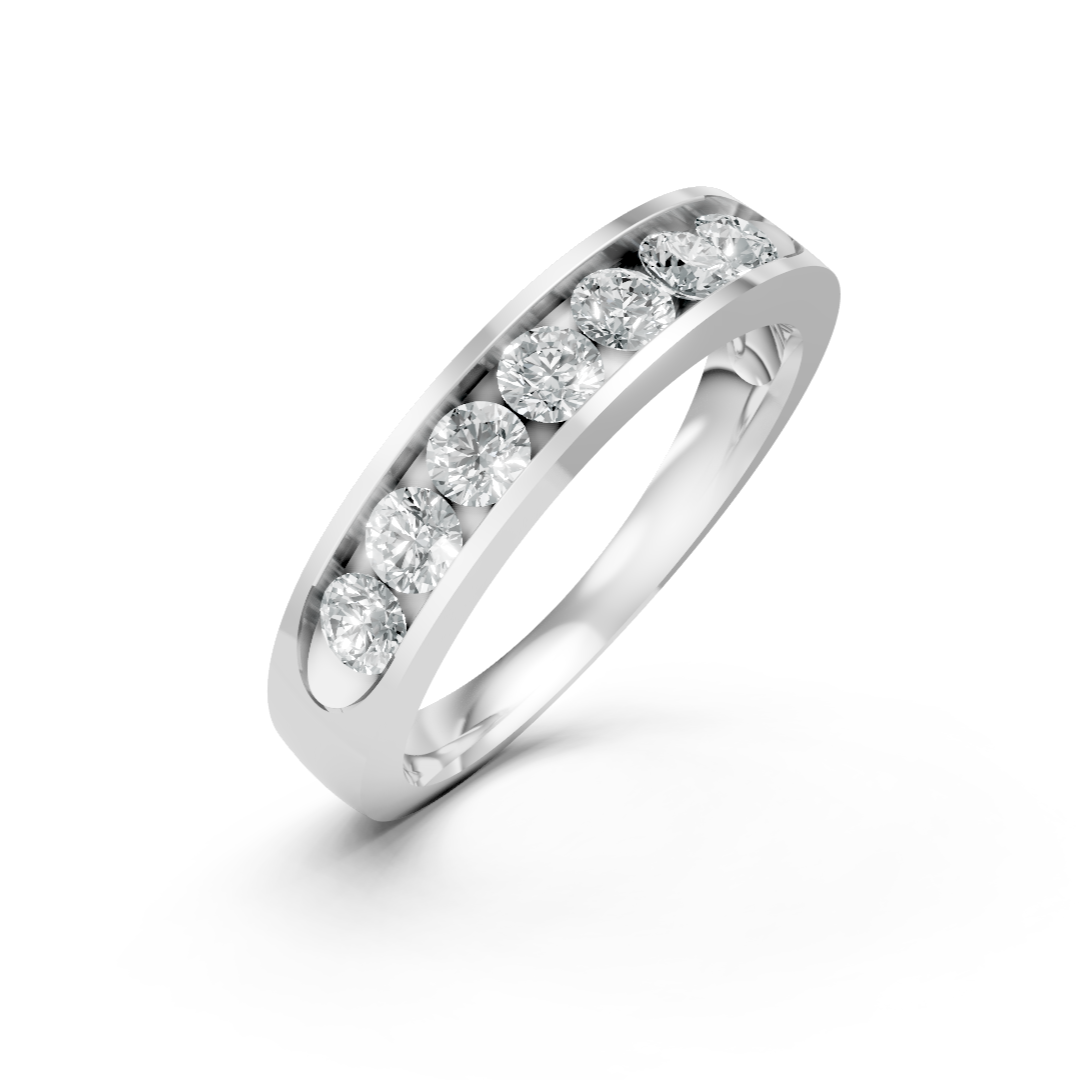 Lab Grown Diamond Seven Stone Channel Set Eternity Ring