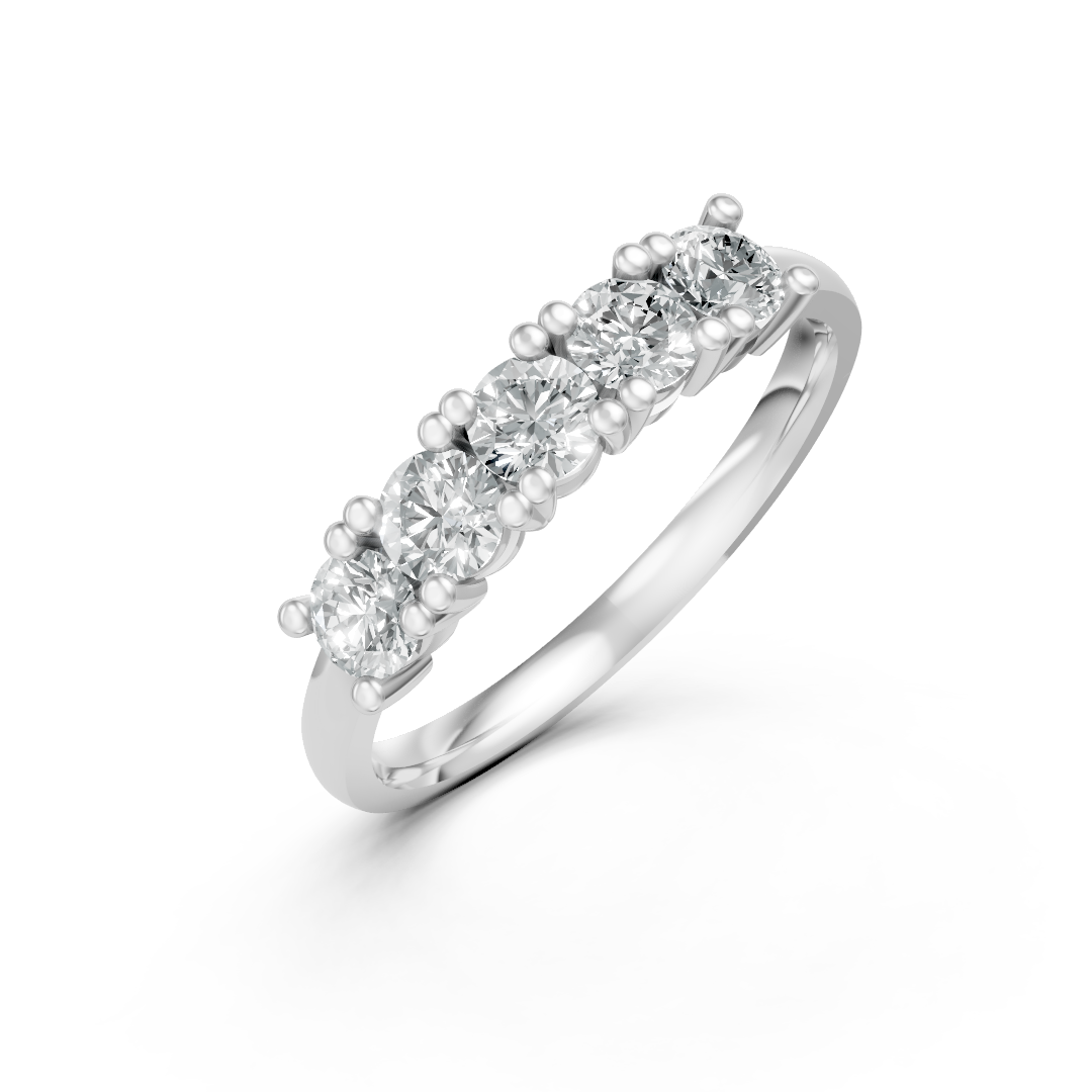 Lab Grown Diamond Five Stone Eternity Ring