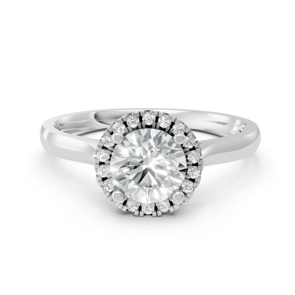 Lab Grown Diamond Round Halo Ring