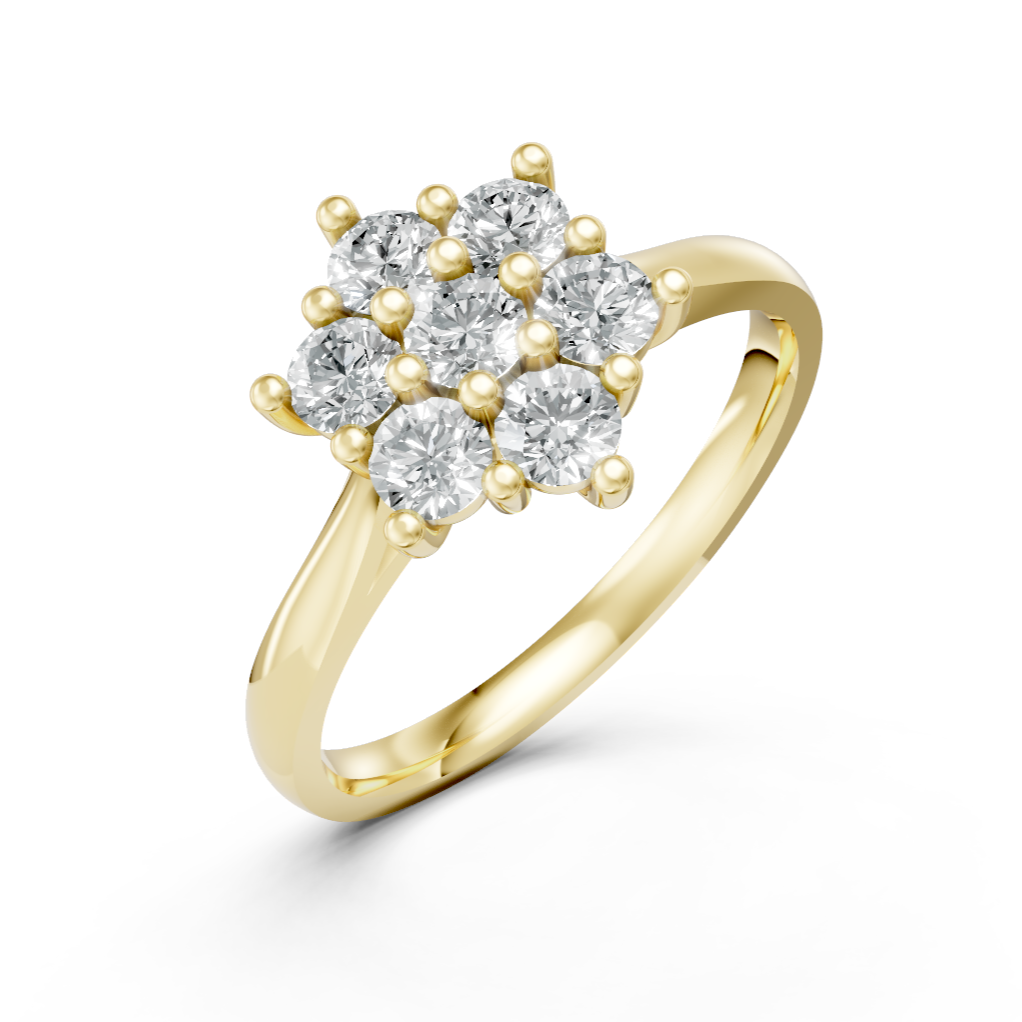 Lab Grown Diamond Cluster Ring