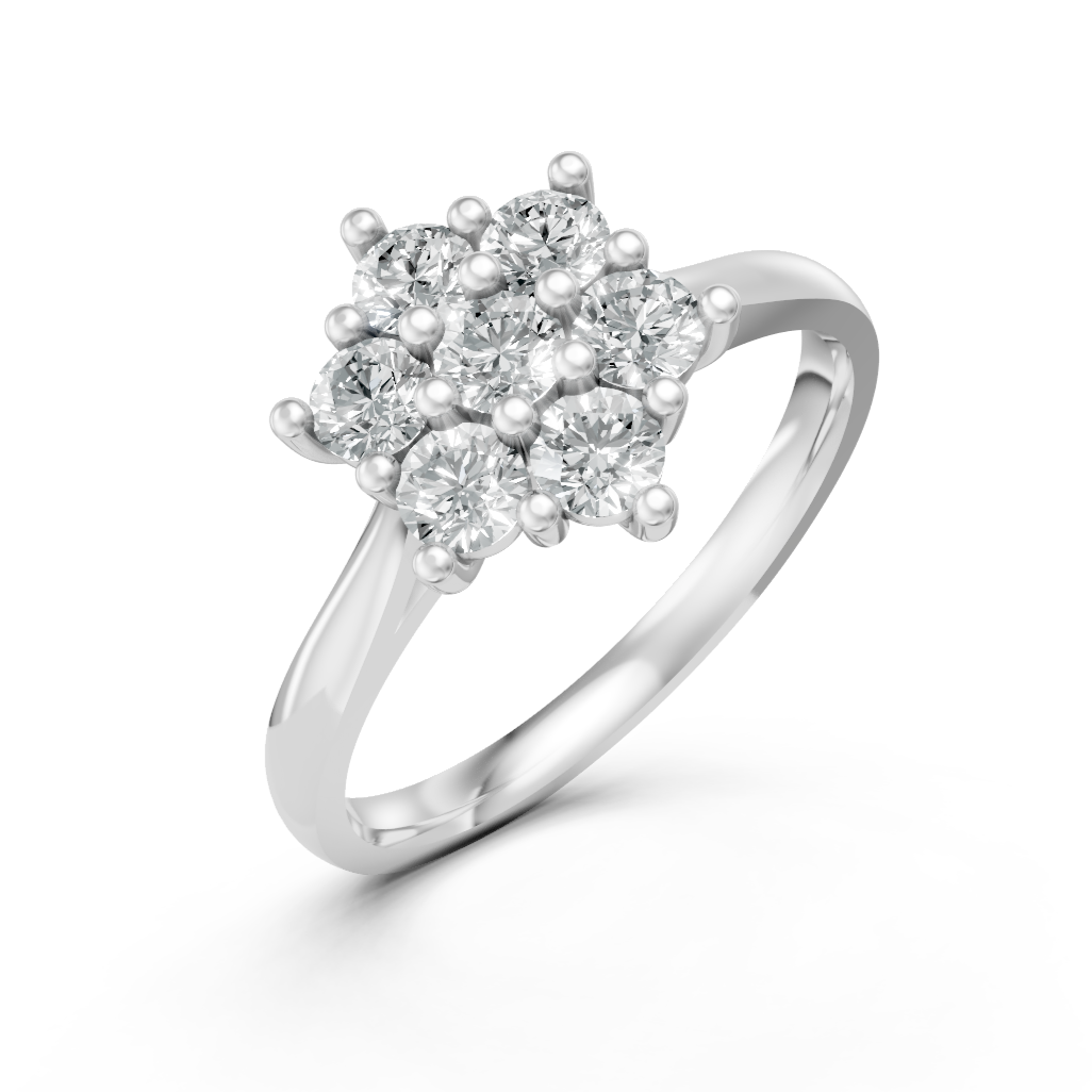 Lab Grown Diamond Cluster Ring